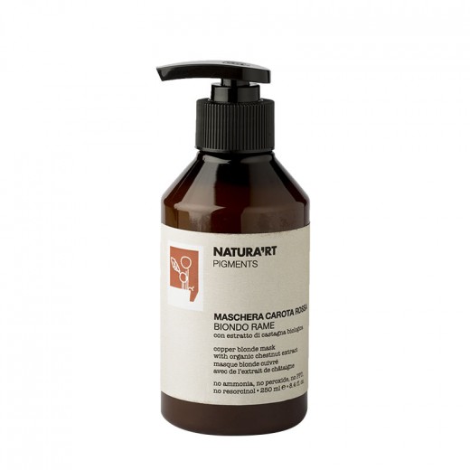 Natura'rt Masque blond cuivré Red Carrot 250ML, Après-shampoing repigmentant Natura'rt Masque blond cuivré Red Carrot 250ML, Après-shampoing repigmentant