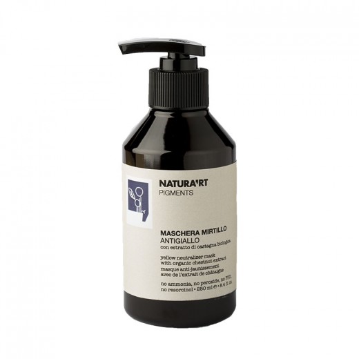Natura'rt Masque anti-jaunissement Blackcurrant 250ML, Après-shampoing repigmentant Natura'rt Masque anti-jaunissement Blackcurrant 250ML, Après-shampoing repigmentant