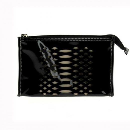 Parisax Trousse vinyl noir & beige losange, Trousse maquillage Parisax Trousse vinyl noir & beige losange, Trousse maquillage