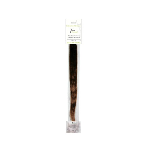 7eme élément Mèches extensions naturelles Chatain marron x10, Extension kératine 7eme élément Mèches extensions naturelles Chatain marron x10, Extension kératine