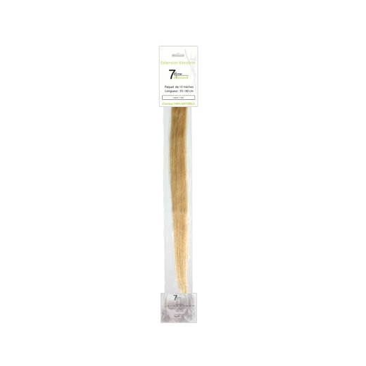 7eme élément Mèches extensions naturelles Blond très clair doré x10, Extension kératine 7eme élément Mèches extensions naturelles Blond très clair doré x10, Extension kératine